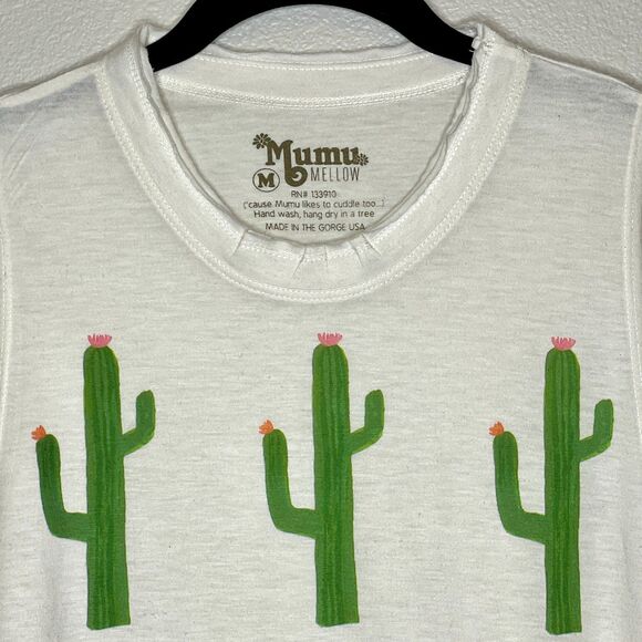 Show Me Your Mumu Mikey Muscle Tank Cactus sz M - Picture 3 of 4